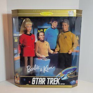 BARBIE AND KEN 1996 STAR TREK 30TH ANNIVERSARY GIFTSET COLLECTOR EDITION DOLLS